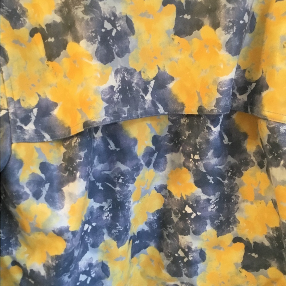 Nine West Blue and Yellow Floral Blazer Size Large - Picture 5 of 7